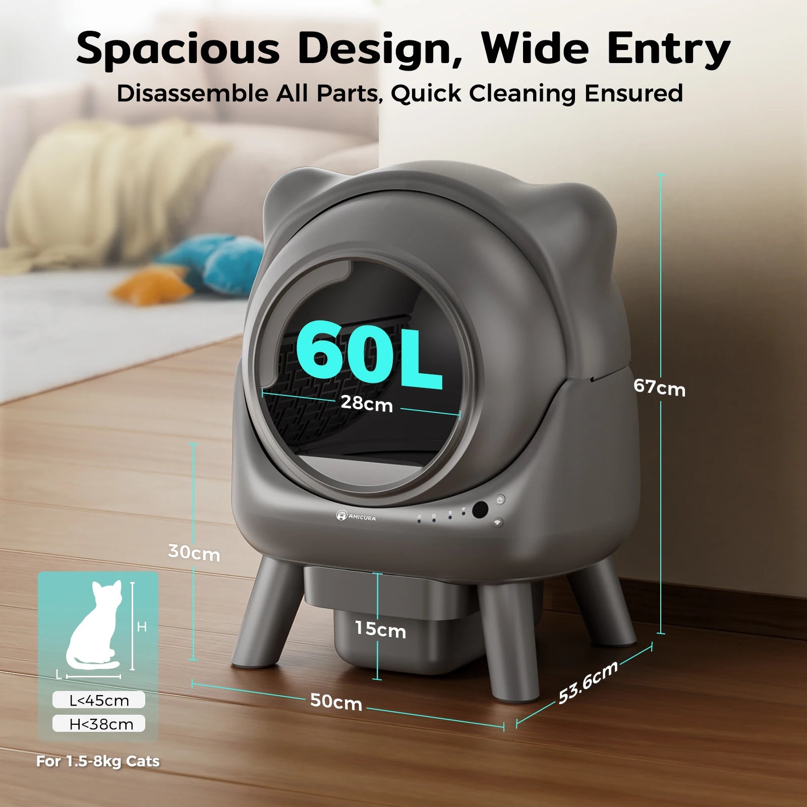 Amicura Cura X1  Self-CleaningCat Litter Box