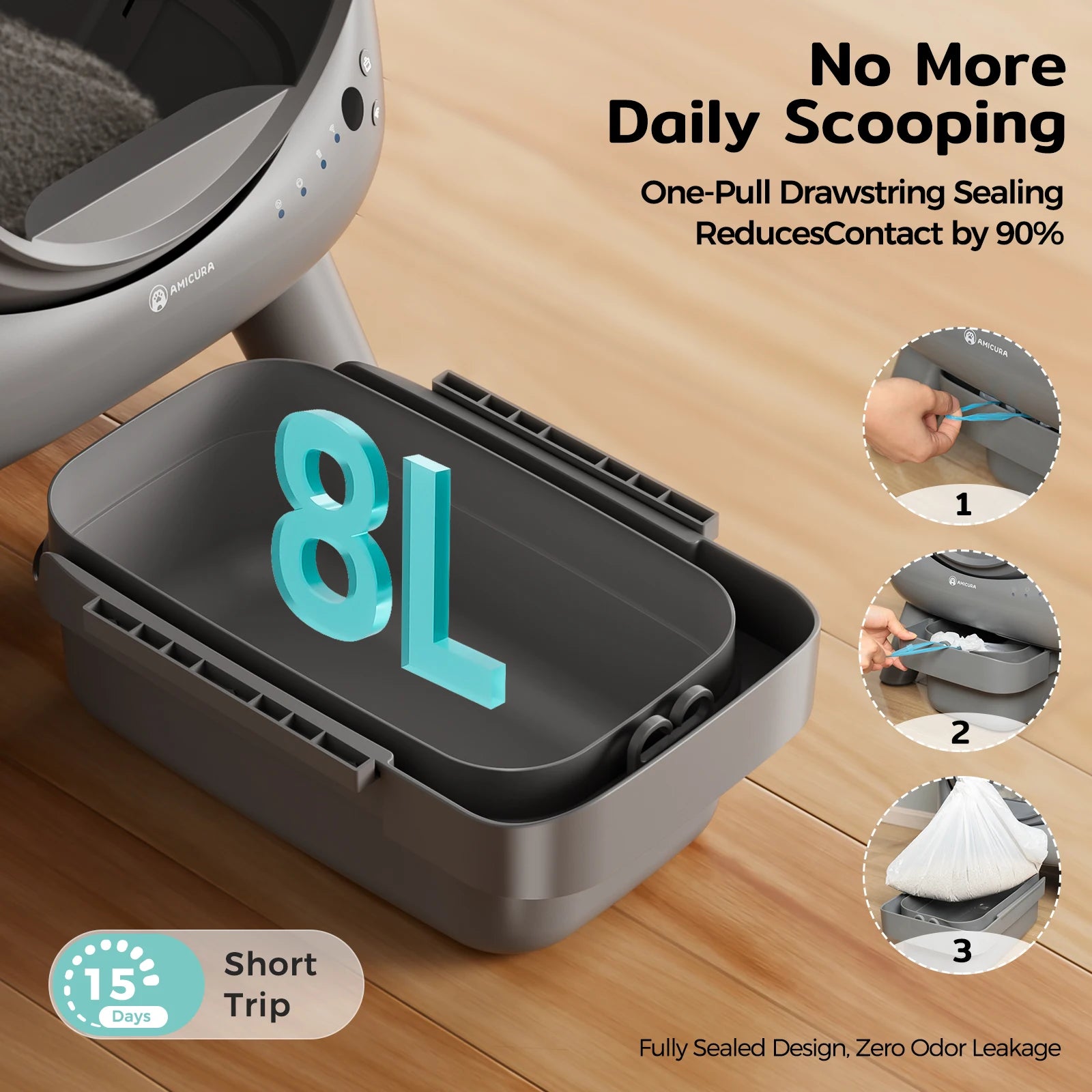 Amicura Cura X1  Self-CleaningCat Litter Box